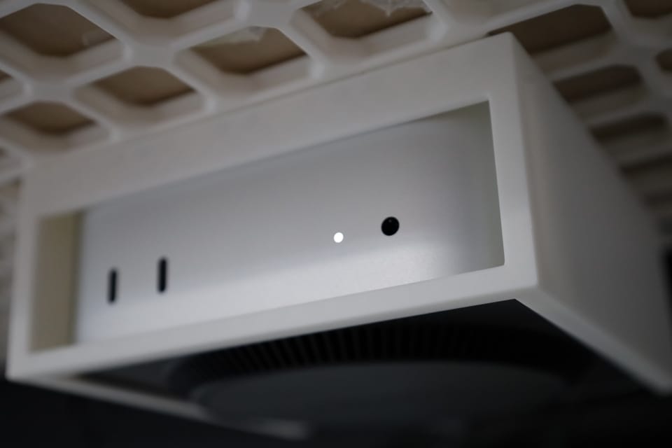 Second 3D model: Mac Mini M4 Underware/openGrid item holder expanding my under desk setup